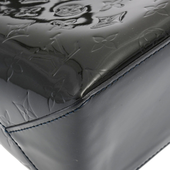 Louis Vuitton Vernis Wilshire Tote Blue Infini Black Monogram Handbag - Picture 8 of 11